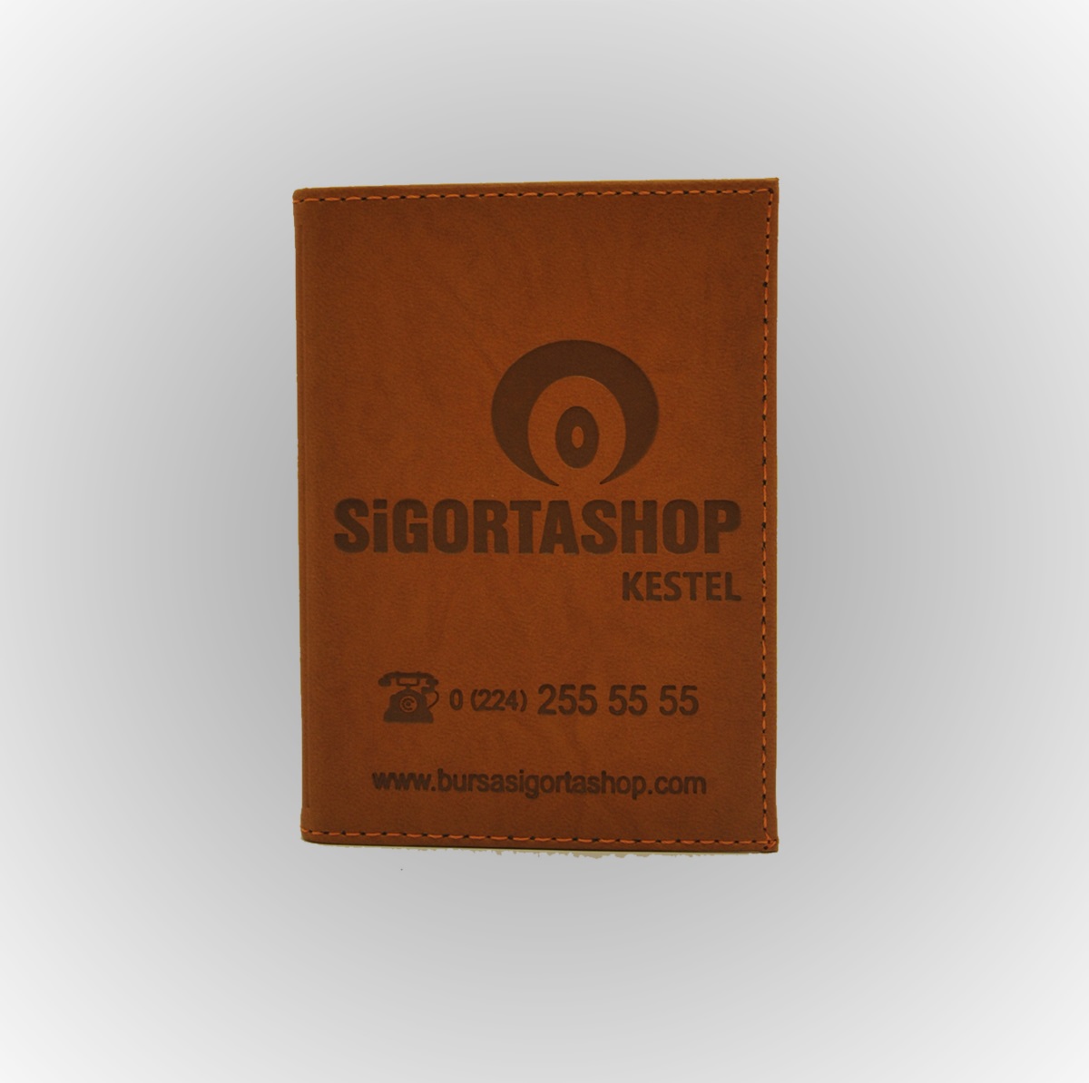 Klişe Sıcak Baskılı Dikişli Termo Deri Ruhsat Kabı