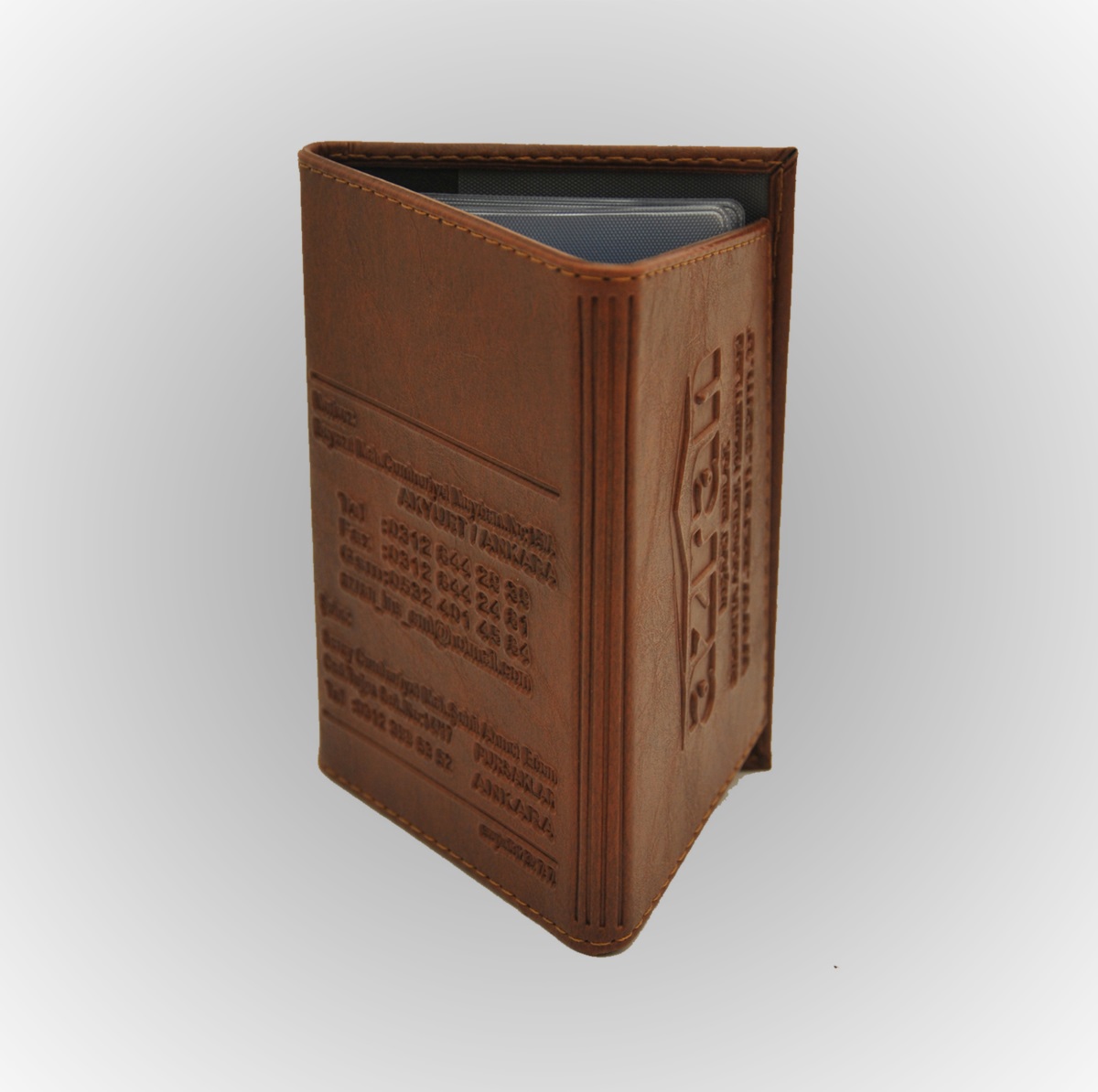 Klişe Sıcak Baskılı Suni Deri Lüks Kapaklı Model Ruhsat Kabı