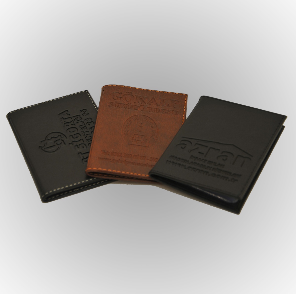 Klişe Sıcak Baskılı Dikişli Suni Deri Kredi Kartlığı