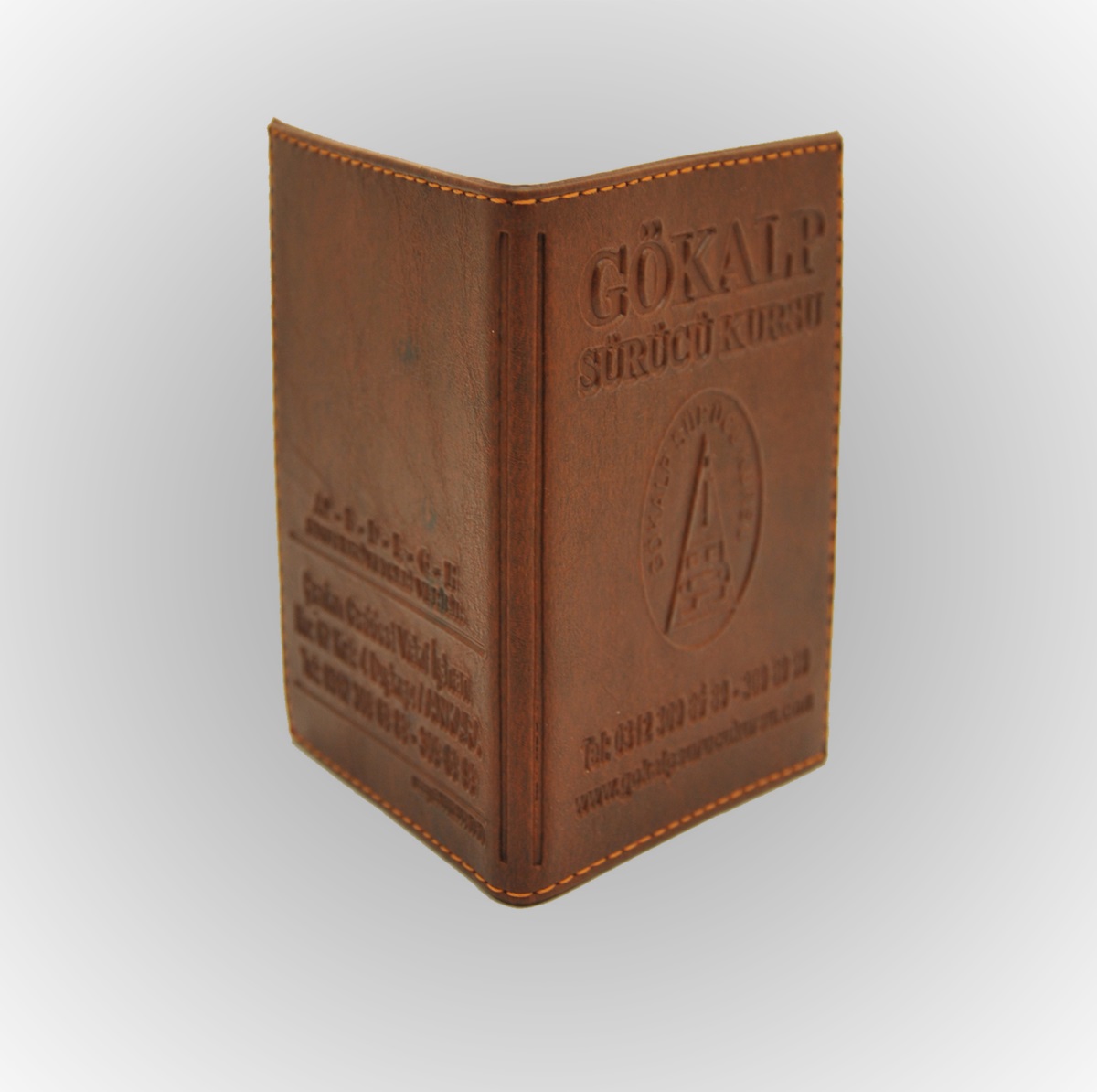 Klişe Sıcak Baskılı Dikişli Suni Deri Kredi Kartlığı