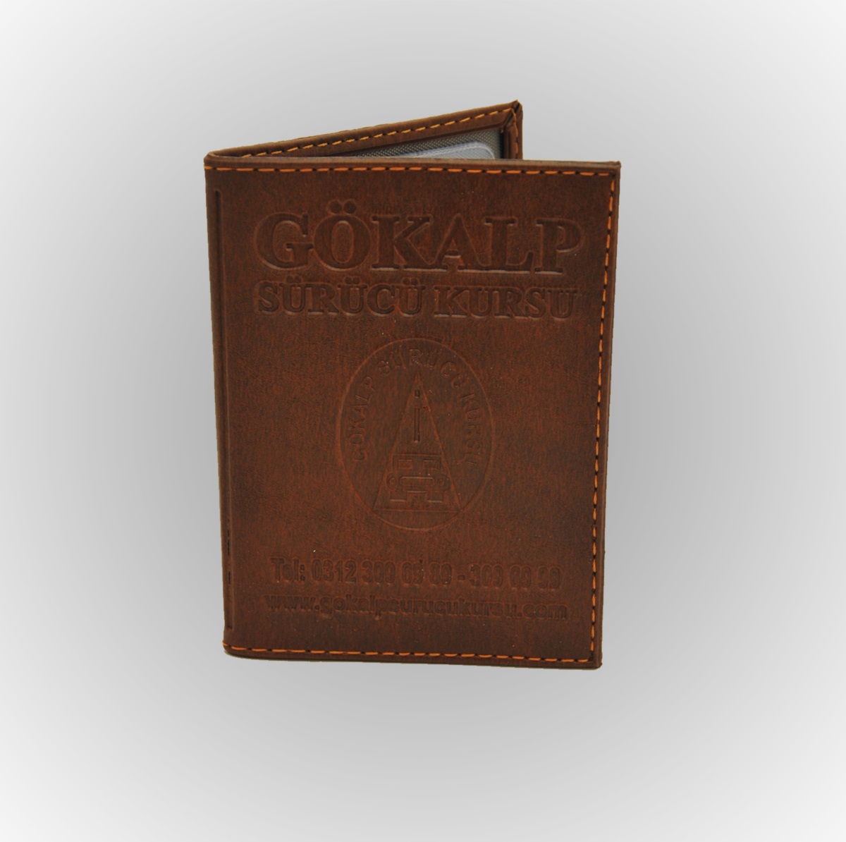 Klişe Sıcak Baskılı Dikişli Suni Deri Kredi Kartlığı