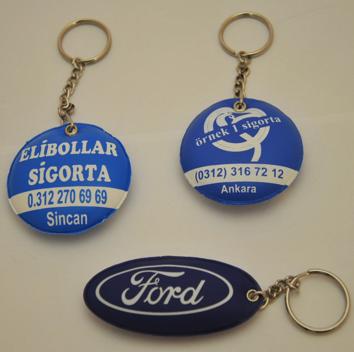 Plastik Serigrafi Baskılı Puf Anahtarlık